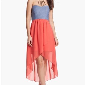 Strapless Hi-Lo dress